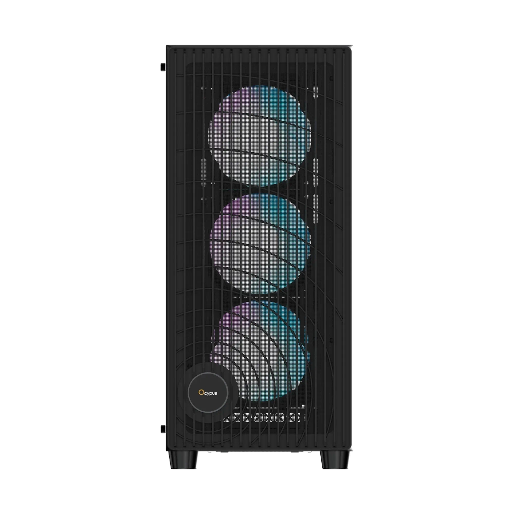 Корпус Ocypus Gamma C70 BK ARGB ATX/mATX/ITX 2xUSB, Черный, Предустановленно 4x120мм ARGB Fans, Gamma-C70-BKG400XX-GL