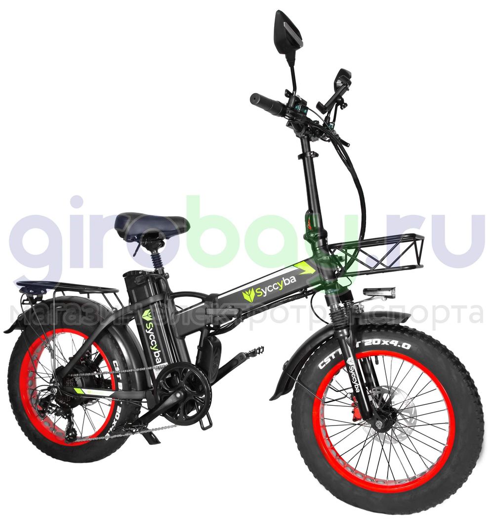 Электровелосипед Syccyba F10 Pro 2025 года (48V/15Ah) - Красный обод фото №8