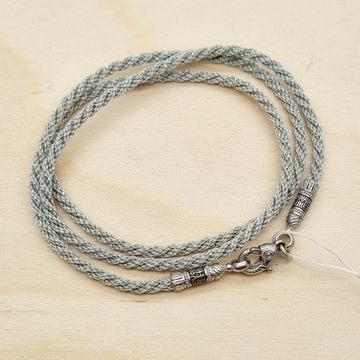 19001151 Текстильный шнурок серебристый, 2 мм