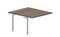 Составной стол на 2 рабочих места 118х136,6х75см (без отверстий) - приставной элемент