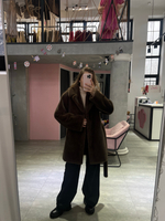 Шуба Lux миди горький шоколад