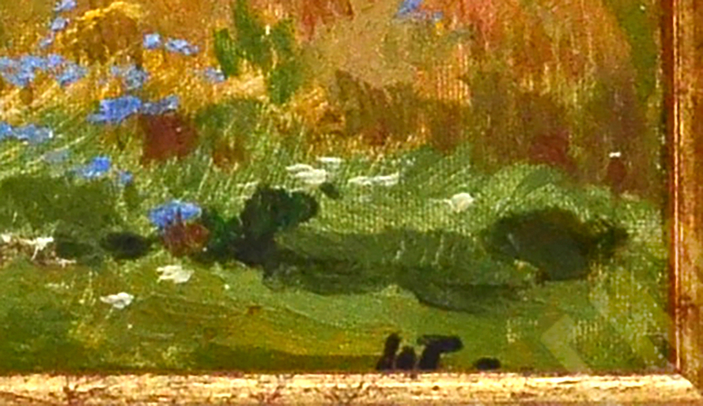 Тимков Н. Е. (1912–1993). Русские просторы. Картон, масло. 1959 г. СССР. 12х24 см (в свету)