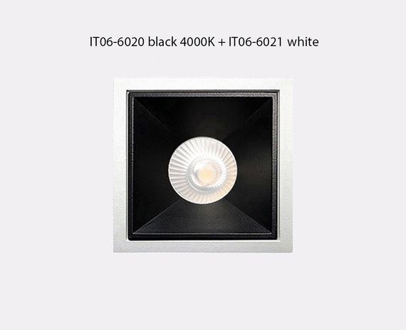 Встраиваемый светодиодный светильник Italline IT06-6020 black 4000K