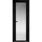 Алюминиевая дверь 2AGP чёрная матовая RAL9005 стекло прозрачное