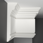 Плинтус напольный дюрополимер под покраску D225DM 110×29×2000 мм DecoMaster