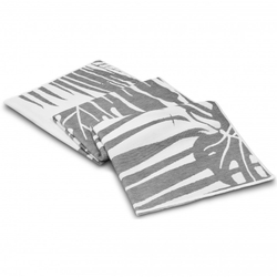 Полотенце пляжное 100x180 L'appartement Leaf white/anthracite белый/темно-серый