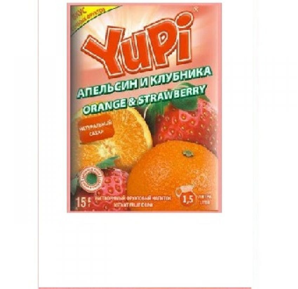 Раств напит YUPI Апельсин-клубника 6*24шт 12г