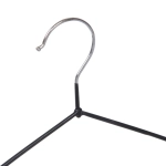 Плечики металлические нескользящие с полимерным покрытием 10шт «ТАРТИТАН», цвет чёрный, 40см●