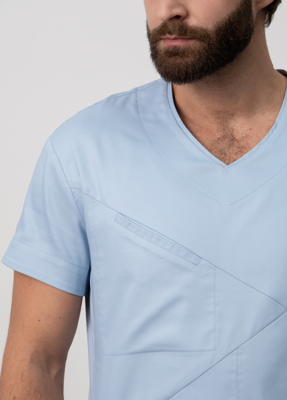 Медицинская туника с косым кроем