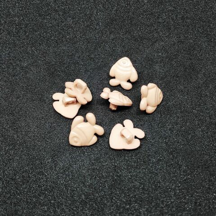 Т175 декор пришив.элемент, 15  мм, цв.коричневый, рыбки