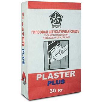 Штукатурная смесь PLASTER ПЛЮС на гипсовой основе по 30кг