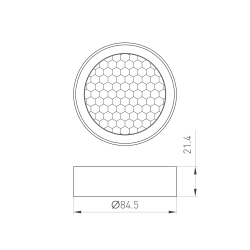 Фильтр сетчатый с посадочным кольцом LGD-HONEYCOMB-RING-R85 (WH) (Arlight, Металл) 046765