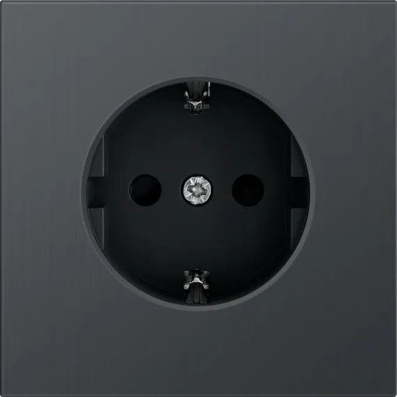 Donel R98 METAL вороненая сталь накладка для розетки Schuko с/з с защитой 16 A 250 В~, серия DA