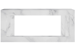 Каминокомплект Line 42 SFT White Marble - Белый мрамор с очагом Vision 42 LOG LED