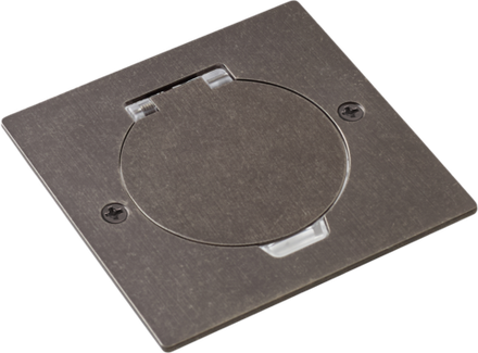 Лючок Surface 2 мод. (1 мод. 45х45 мм.),  круглая крышка,  оцинкованная сталь,  IP44