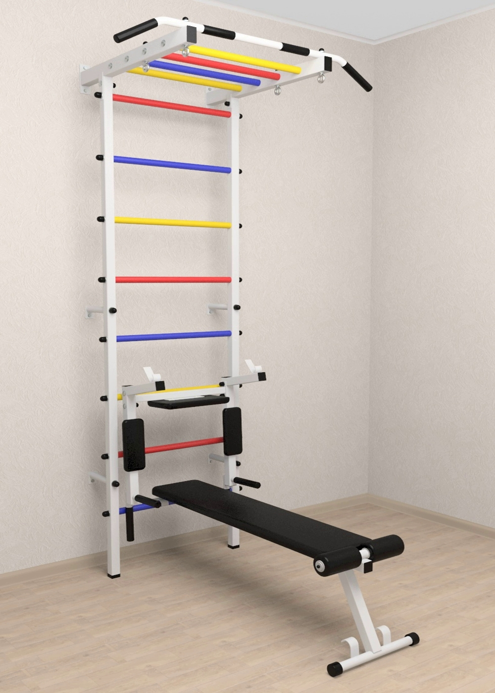 Шведская стенка Sv Pro рукоход 854 (Турник Pro рукоход/Брусья/стойка/Скамья)