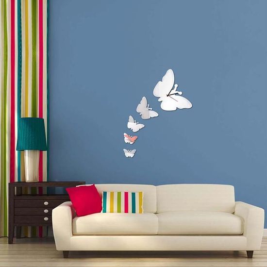 Настенные часы Пять бабочек