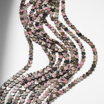 Родонит натуральный, мини-сердечки, 6,3мм