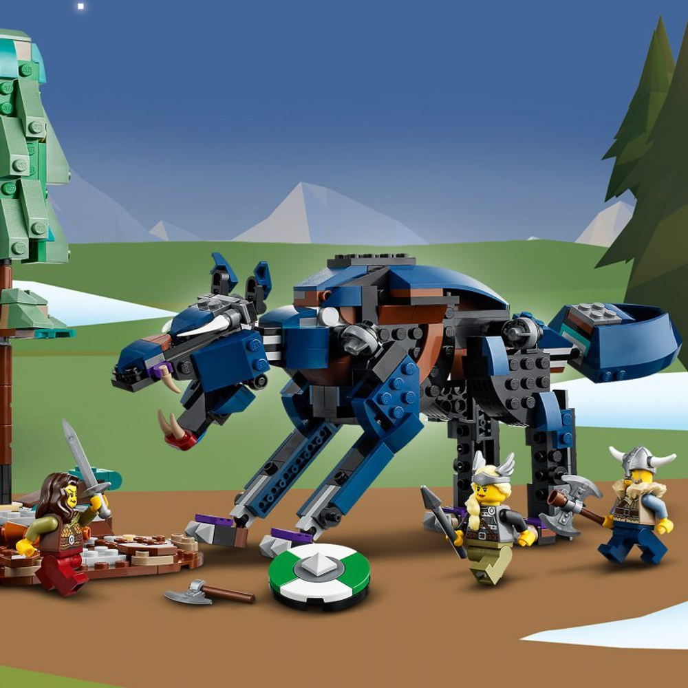 Конструктор LEGO Creator 3 в 1 31132 Корабль викингов и Змея Мидгарда