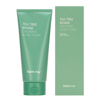 Успокаивающая пенка для умывания проблемной кожи FarmStay Tea Tree Biome Calming Acne Foam 180мл