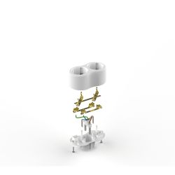 Разветвитель электрический ЭРА SPx-2e-W на 2 розетки с заземлением 16А белый