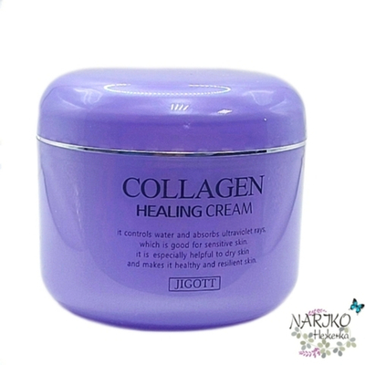 Омолаживающий крем для лица с коллагеном JIGOTT Collagen Healing Cream, 100 мл.