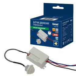 USN-R71 800W-360R WHITE Датчик движения ИК. 8м. 10сек. 7мин.. IP20. Белый. TM Uniel