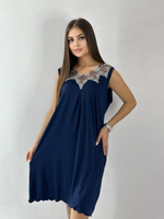 Сорочка без рукавов 0015-1 (синий)