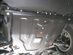 Защита картера и КПП (сталь 2 мм) для Chery Tiggo (T11) 2005-2008 (V - 2.4) Alfeco.ALF0206st
