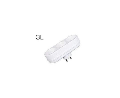 TOKER 3L разветвитель (тройник) 3 розетка 6А белый (линейный) ГУ (60шт)