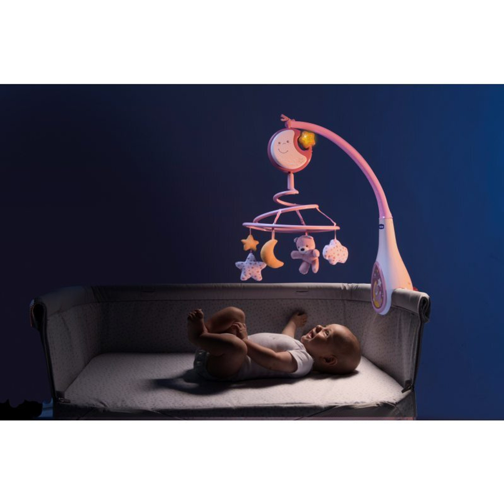 Детская кроватка-карусель Chicco First Dreams Next2Dreams 3 в 1 Розовый 76271