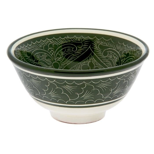 Пиалла большая 11 см х 5,5 см, зеленая Риштан