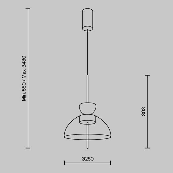 Подвесной светильник Maytoni MOD185PL-L12CG3K2