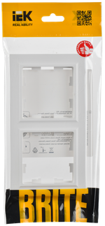 BRITE Рамка 2-местная РУ-2-БрАБ арктический белый IEK