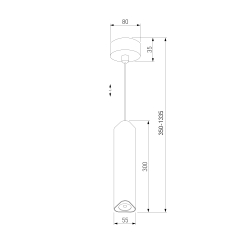 Светильник подвесной светодиодный Trio 12W 4000K белый 50310 LED