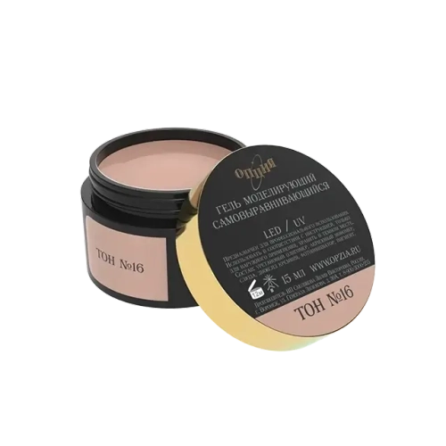 Камуфлирующий самовыравнивающийся гель коричневый (холодный) Тон №16 50мл