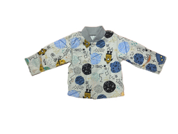 Кофточка длинный рукав их 100% хлопка (кулирка) на кнопках с антицарапками на рост 56 см