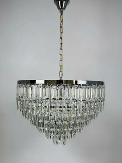 Люстра подвесная Lanbos Crystal, 11 ламп Е14, 440 Вт, до 25 кв м, хром