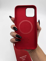 Кожаный чехол Leather Case iPhone 12 Pro Max, Red Красный