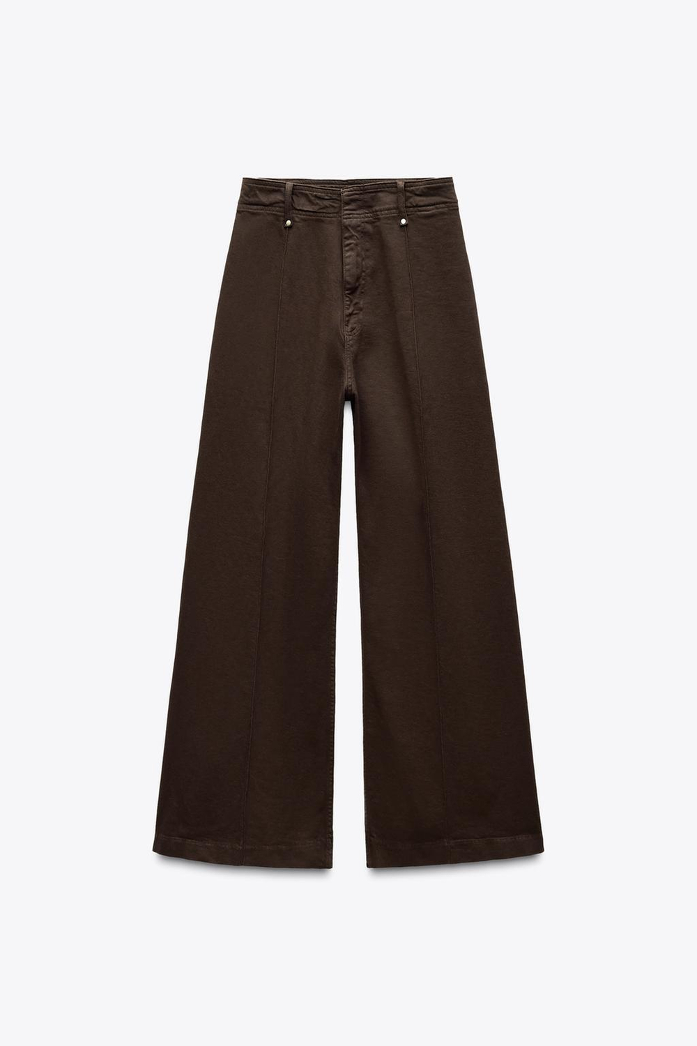 Джинсы wide leg с высокой посадкой — zw collection