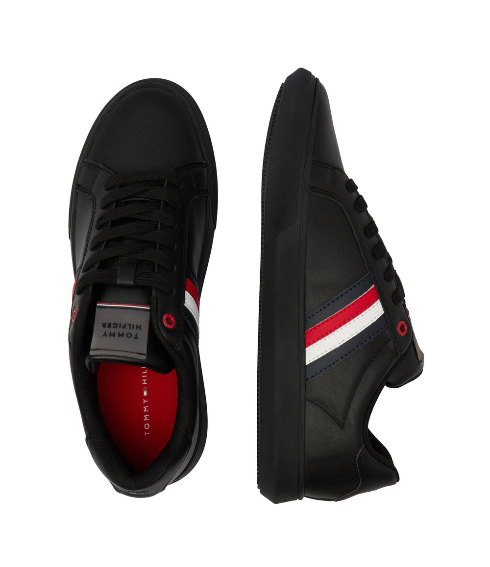 Кожаные кроссовки Tommy Hilfiger - черный(FM0FM04921)