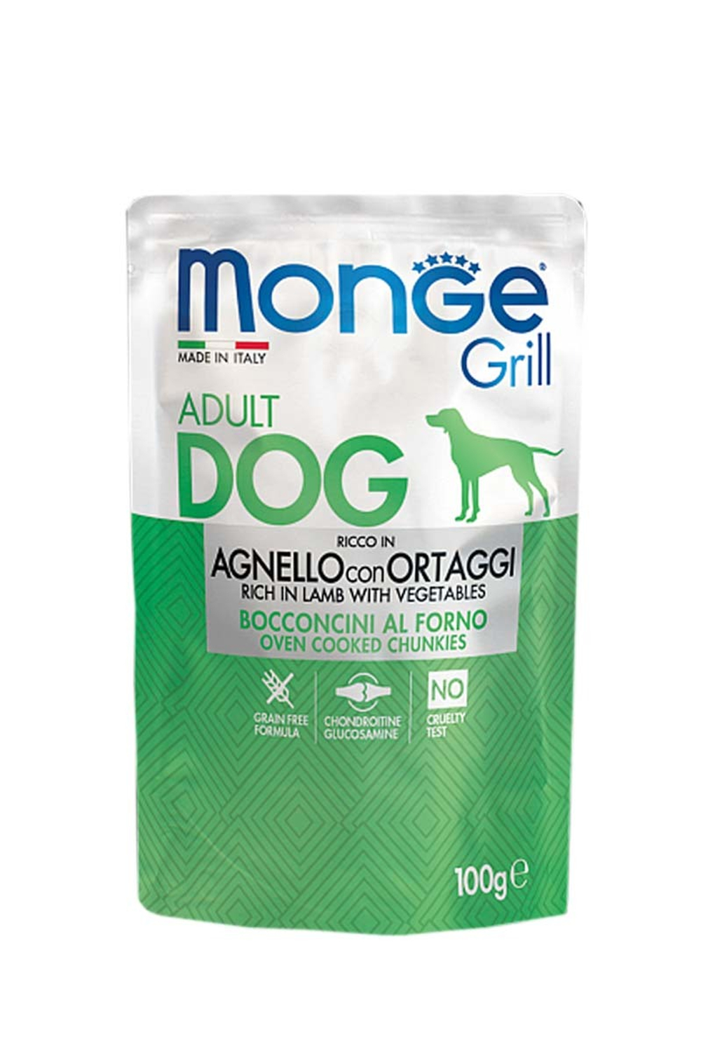 Кусочки для Щенков курица\индейка 1317 MONGE Dog GRILL 100 гр