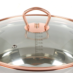 Кастрюля нерж, 5.8 л, крышка стекло, Daniks, Карлин, GS-01332G-24, индукц