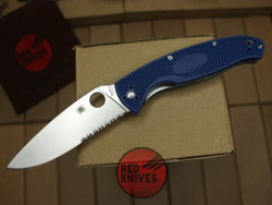 Нож Spyderco Resilience LTW P/S - рук. океанский синий, клинок полусеррейтор