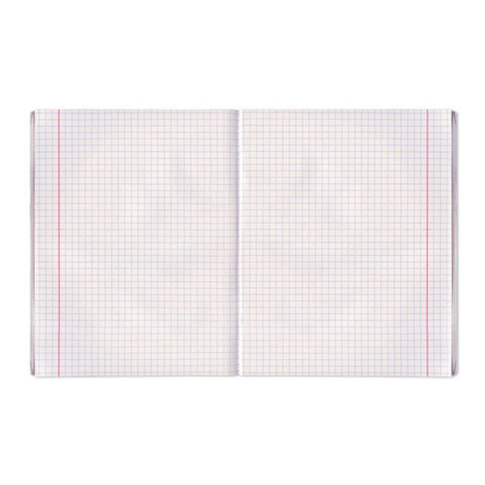 Тетрадь бумвинил А5, 48 л., скоба, офсет №2 ЭКОНОМ, клетка, с полями, STAFF, СИНИЙ, 402018