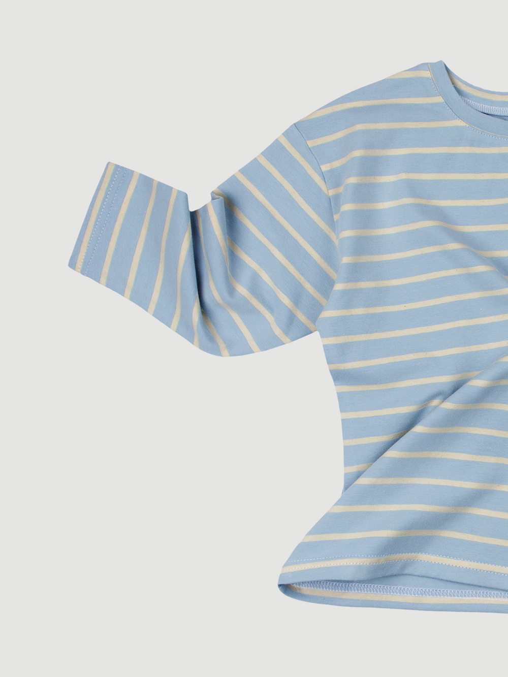 Лонгслив оверсайз Mjölk Полоска серо-голубая