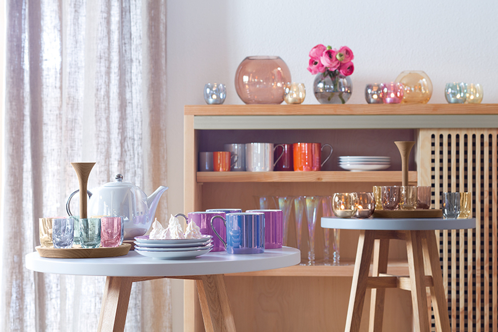 Набор из 4 стаканов Polka 420 мл металлик LSA International