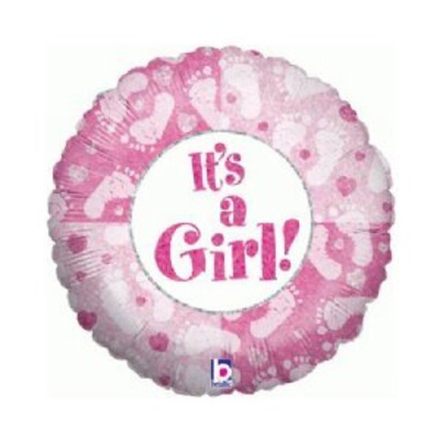 П 18" Круг Это Девочка Розовый