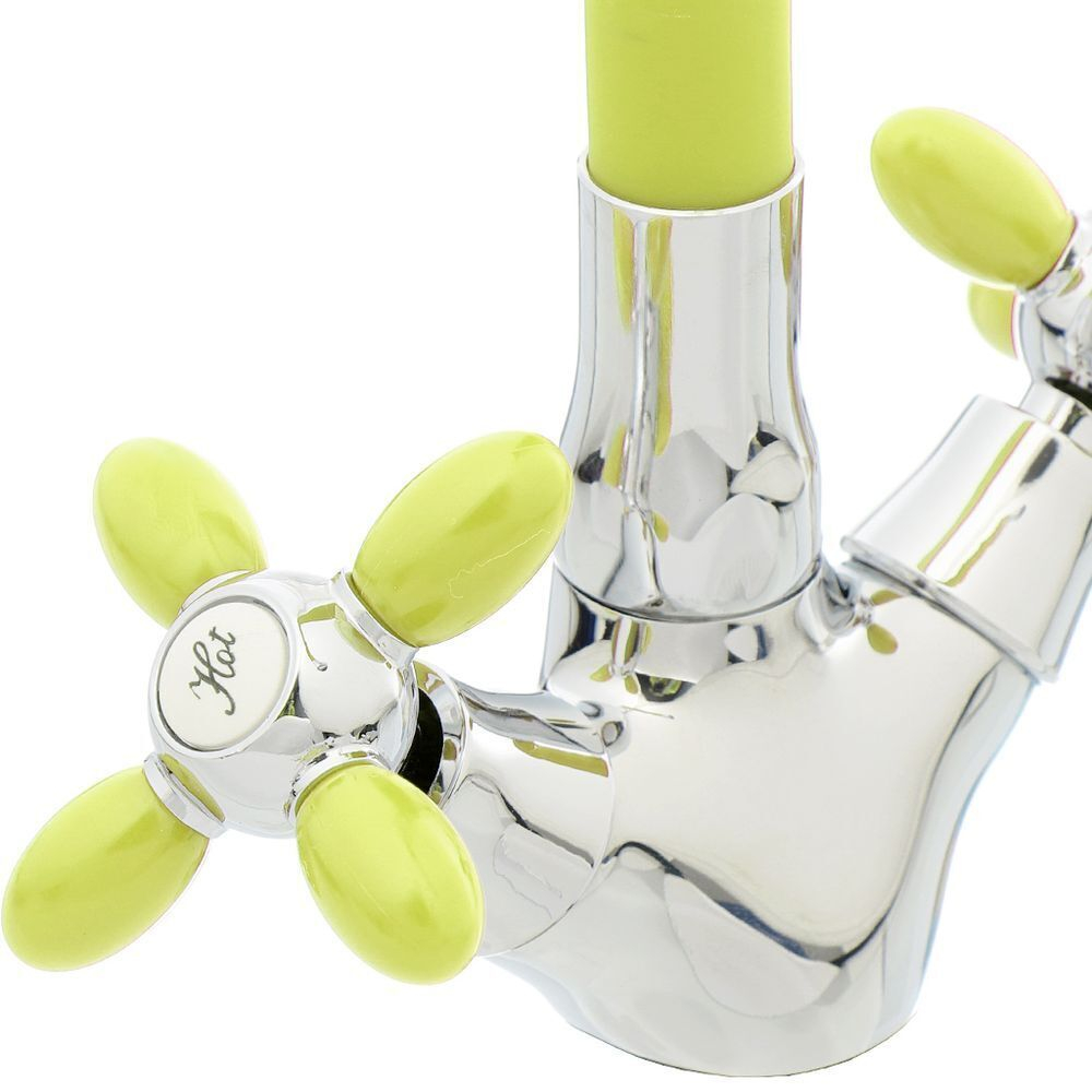 Смеситель для кухни, Frud, гибк излив, с кран-буксой, зел, R44127-6