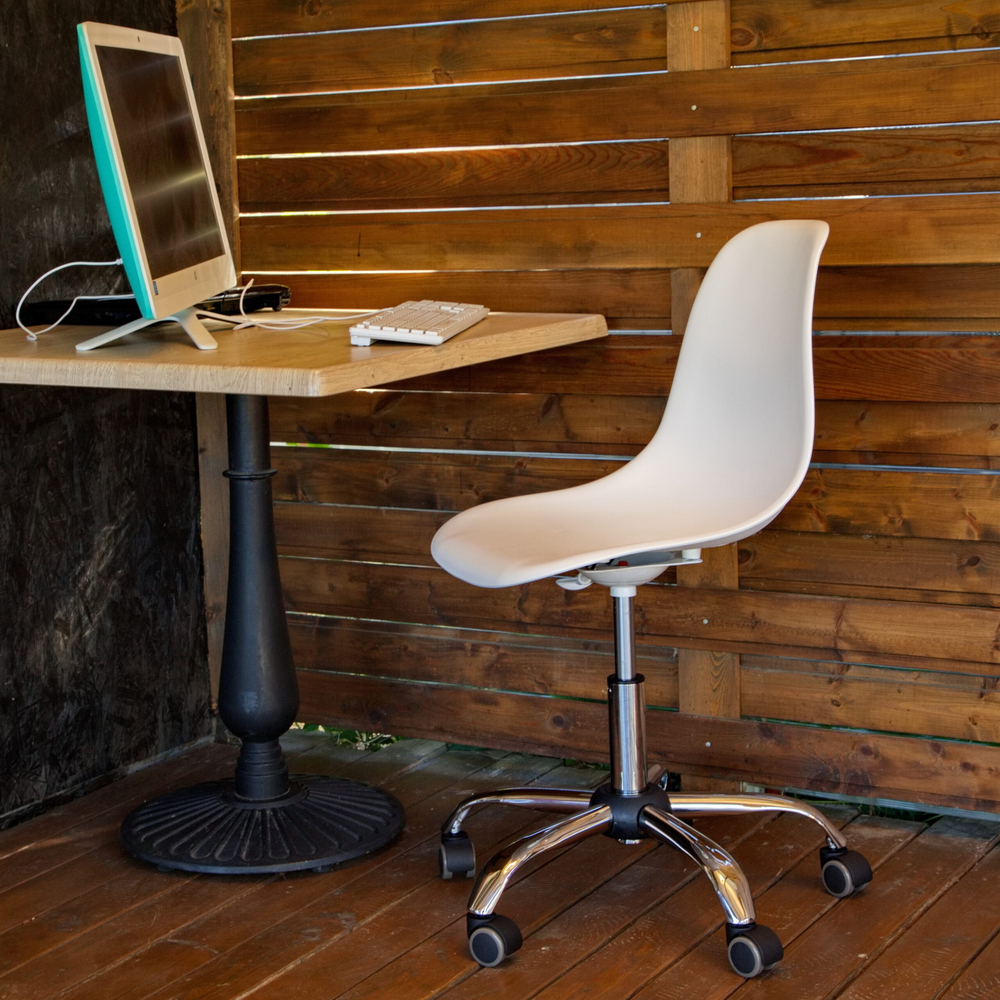 Кресло компьютерное Zip-mebel Смузи Хром лайт белый